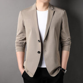 Blazer Casual Charles™ em Seda Gelo / Elegância e Imponência Sem Largar Mão do Conforto!