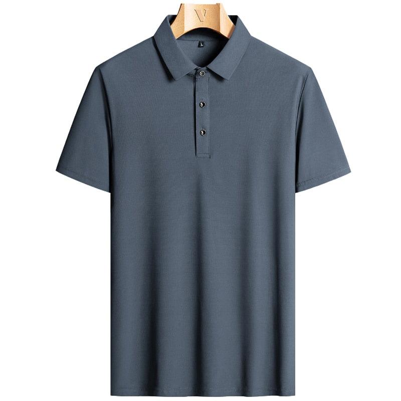 Camisa Polo de Alto Padrão Prestige™ em Seda Gelo / As Inigualáveis em Luxo, Conforto e Frescor!