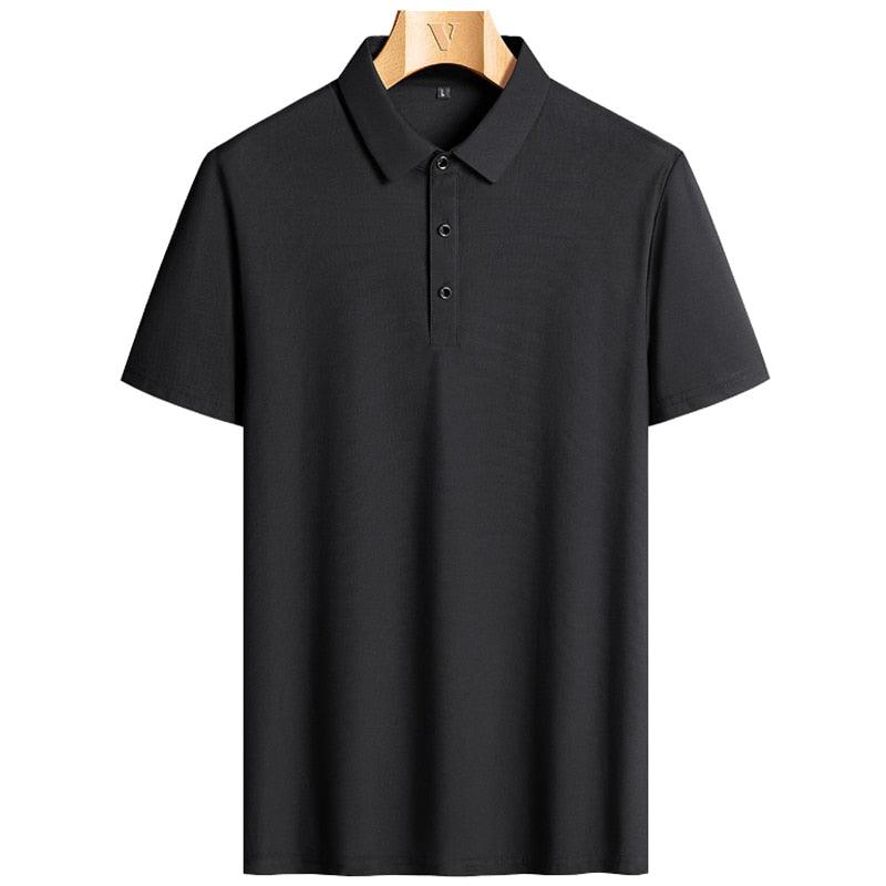 Camisa Polo de Alto Padrão Prestige™ em Seda Gelo / As Inigualáveis em Luxo, Conforto e Frescor!