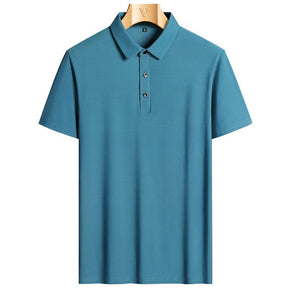 Camisa Polo de Alto Padrão Prestige™ em Seda Gelo / As Inigualáveis em Luxo, Conforto e Frescor!