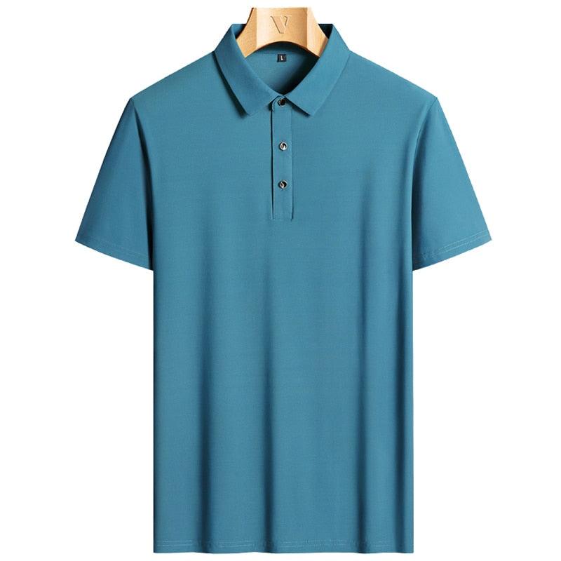 Camisa Polo de Alto Padrão Prestige™ em Seda Gelo / As Inigualáveis em Luxo, Conforto e Frescor!