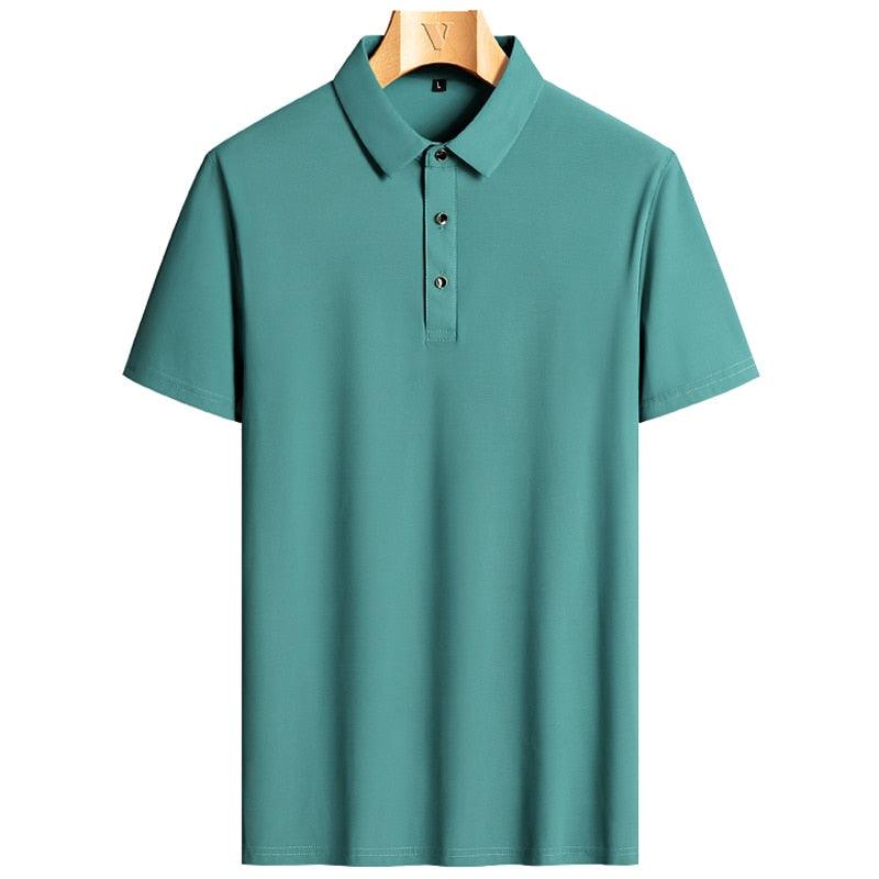 Camisa Polo de Alto Padrão Prestige™ em Seda Gelo / As Inigualáveis em Luxo, Conforto e Frescor!