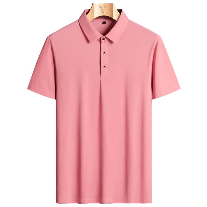 Camisa Polo de Alto Padrão Prestige™ em Seda Gelo / As Inigualáveis em Luxo, Conforto e Frescor!